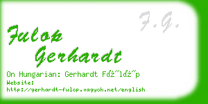 fulop gerhardt business card
